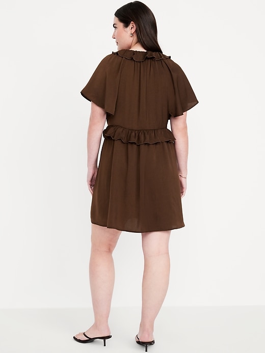 Image number 5 showing, Satin Ruffle Mini Dress