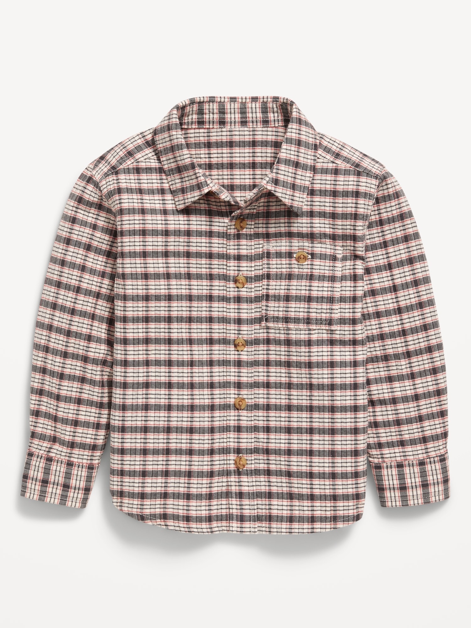 Long-Sleeve Plaid Pocket Shirt for Baby