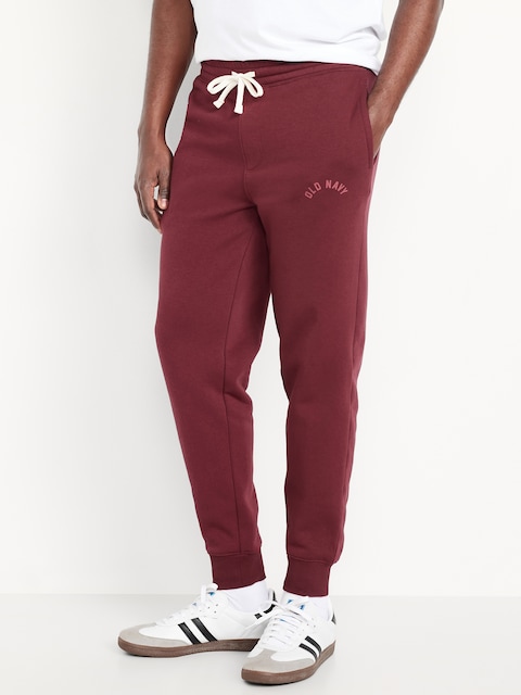 Pantalon de jogging effilé en coton ouaté à logo - Rouge