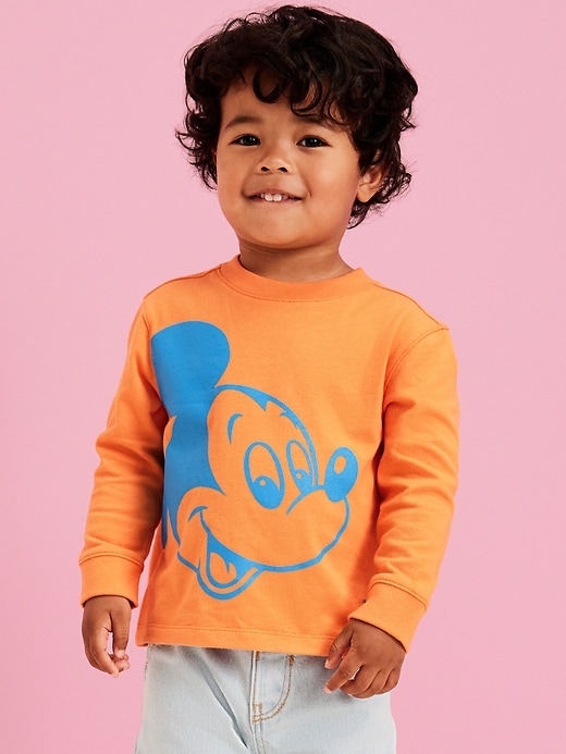 View large product image 1 of 4. Old Navy x Disney© Oversized Long-Sleeve Graphic T-Shirt for Toddler Boys
