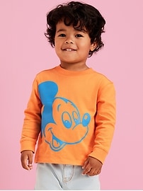 Image number 1 showing, Old Navy x Disney© Oversized Long-Sleeve Graphic T-Shirt for Toddler Boys