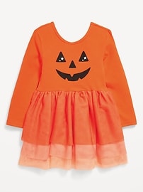 L'image numéro 2 présente Robe tutu ajustée et évasée à manches longues pour toute-petite fille