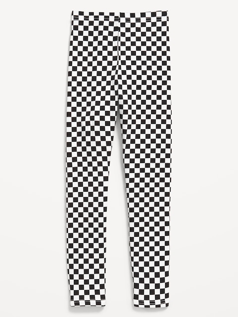Printed Leggings for Girls - Black