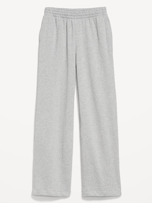 L'image numéro 4 présente Pantalon en coton ouaté à jambe large et à taille haute PurConfort