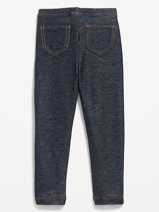 Image number 3 showing, Faux-Jean Leggings for Toddler Girls