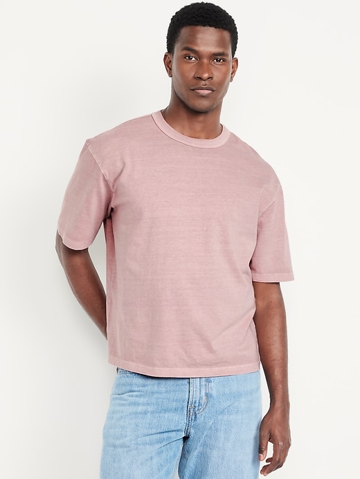 Image number 1 showing, Garment-Dyed Cropped T-Shirt