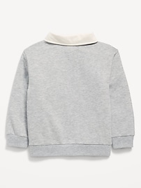 Image number 2 showing, Oversized Collared Quarter-Zip Sweatshirt for Toddler Boys