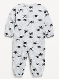 Image number 2 showing, Printed Waffle-Knit Henley One-Piece for Baby