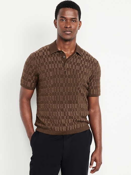 Image number 1 showing, Short-Sleeve Sweater-Knit Polo
