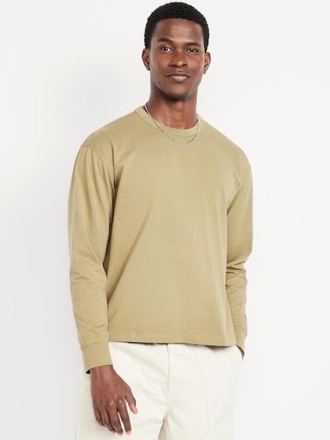 Heavyweight Cropped T-Shirt - Brown
