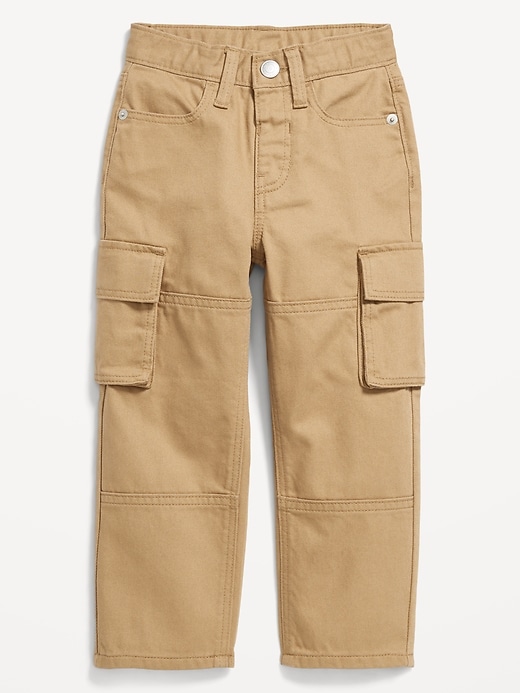 Image number 1 showing, Baggy Barrel-Leg Cargo Jeans for Toddler Boys