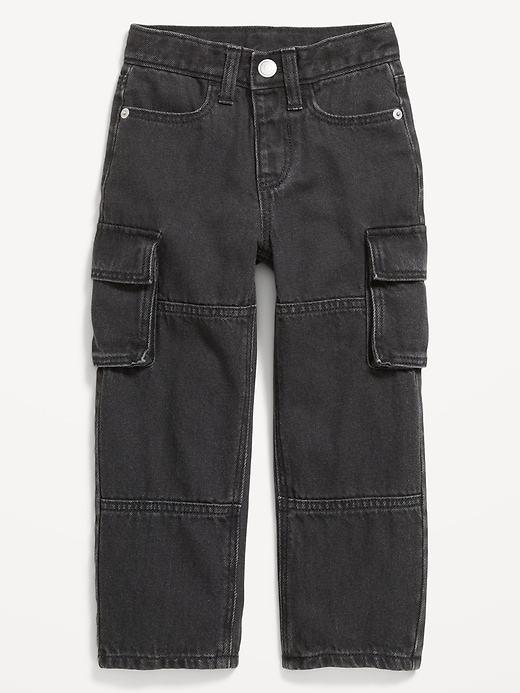 Image number 1 showing, Baggy Barrel-Leg Cargo Jeans for Toddler Boys