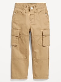 Image number 1 showing, Baggy Barrel-Leg Cargo Jeans for Toddler Boys