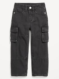 Image number 1 showing, Baggy Barrel-Leg Cargo Jeans for Toddler Boys