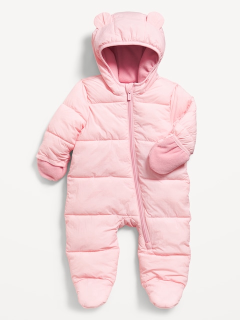 Unisex Water-Resistant Frost Free Puffer Snowsuit for Baby - Blush On You