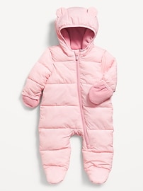 Image number 1 showing, Unisex Water-Resistant Frost Free Puffer Snowsuit for Baby