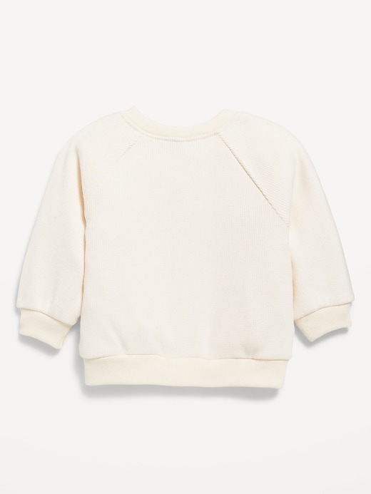 Image number 2 showing, Cozy Long-Sleeve Henley Thermal-Knit Sweatshirt for Baby