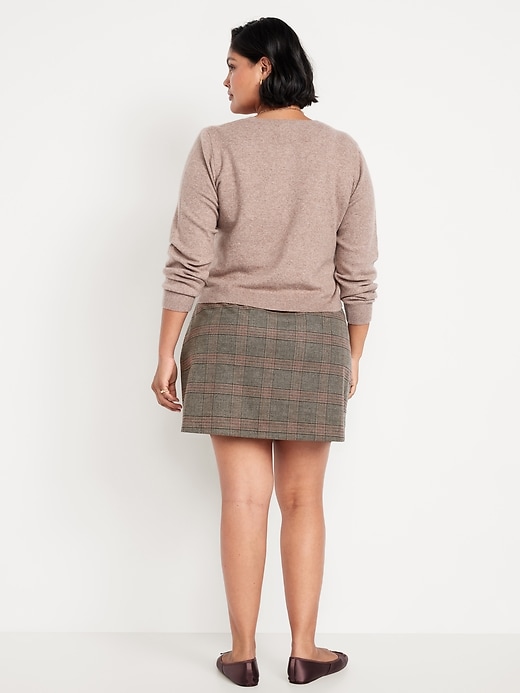 Image number 7 showing, High-Waisted Wrap-Front Mini Skirt