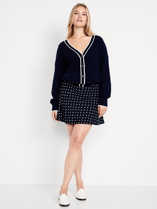 Image number 4 showing, High-Waisted Crepe Mini Skirt
