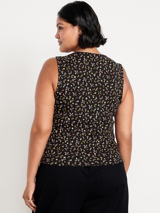 Image number 7 showing, Trapeze-Neck Floral Top