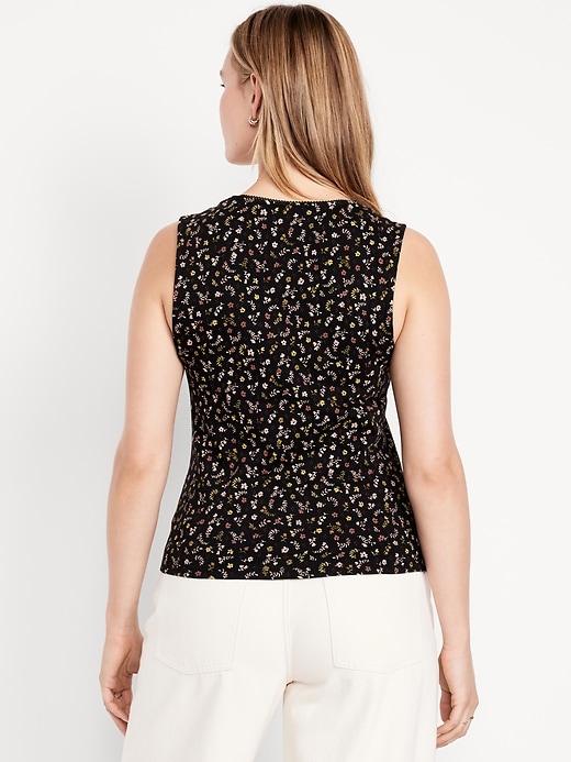 Image number 5 showing, Trapeze-Neck Floral Top