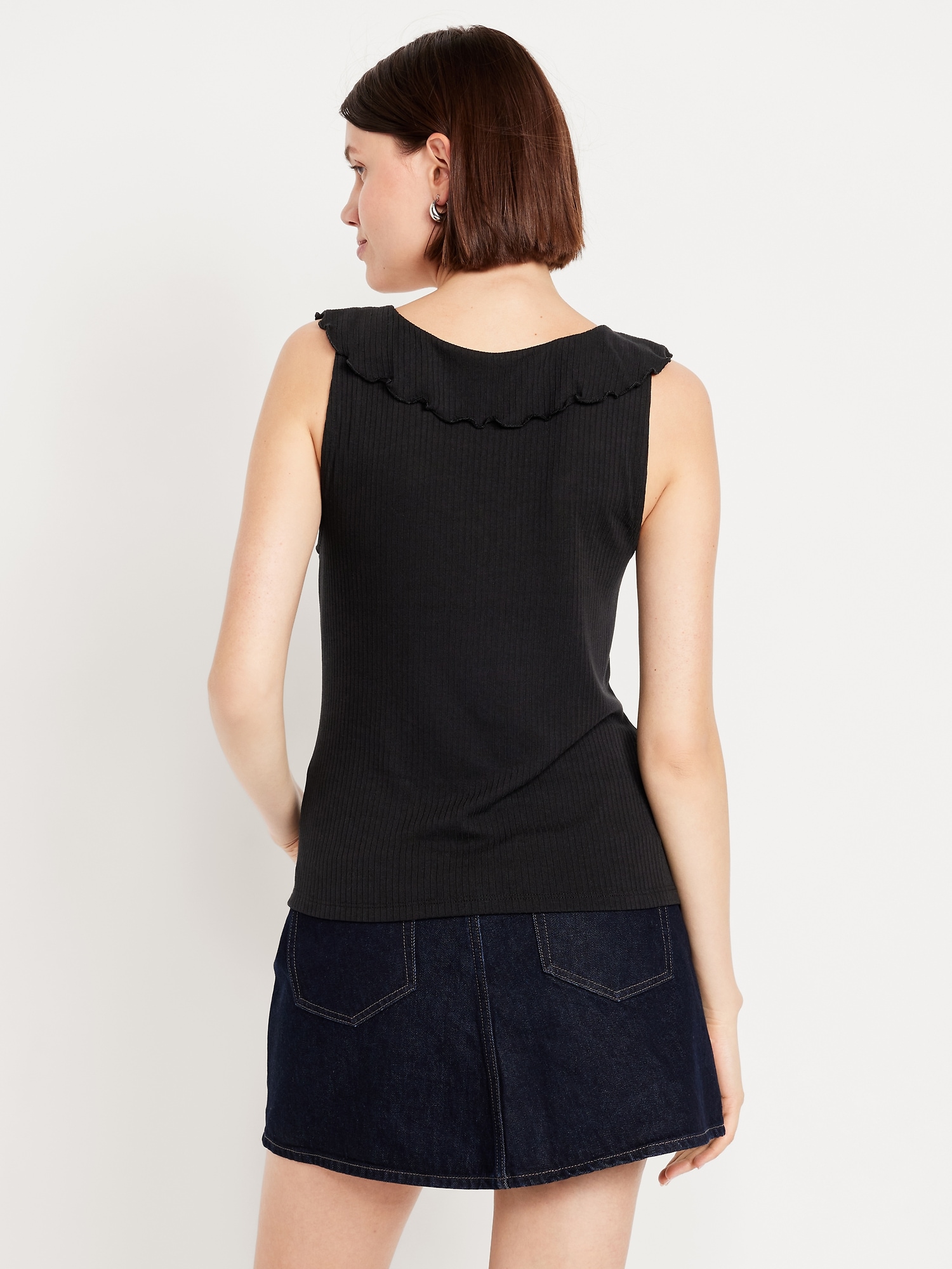 Sleeveless Ruffle Top