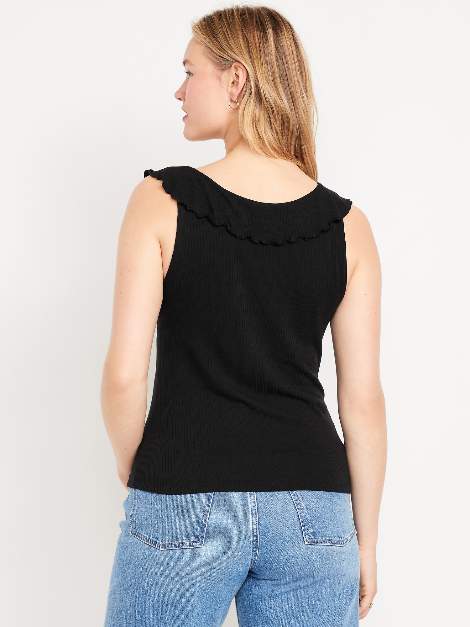 Sleeveless Ruffle Top