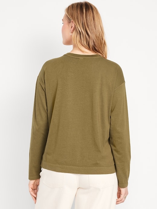 L'image numéro 5 présente T-shirt ras du cou rétro pour femme