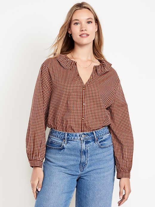 Image number 4 showing, Button-Down Ruffle Shirt