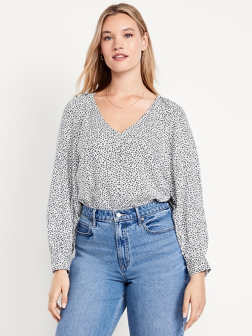 Image number 5 showing, Crepe Button-Down Top