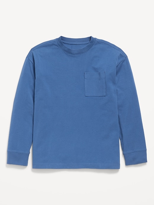 Image number 2 showing, Oversized Long-Sleeve Pocket T-Shirt for Boys