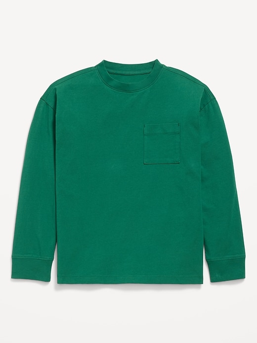 Image number 2 showing, Oversized Long-Sleeve Pocket T-Shirt for Boys