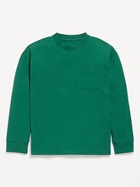 Image number 2 showing, Oversized Long-Sleeve Pocket T-Shirt for Boys