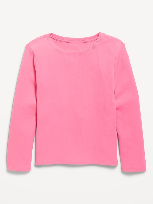 Voir une image plus grande du produit 1 de 1. T-shirt côtelé ultra-doux à manches longues pour Fille