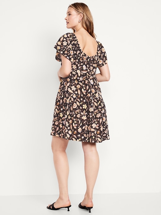 Image number 5 showing, Mini Floral Swing Dress