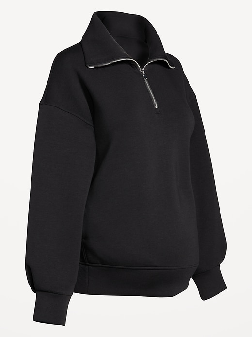 Image number 5 showing, Maternity Bounce Fleece Half-Zip Pullover