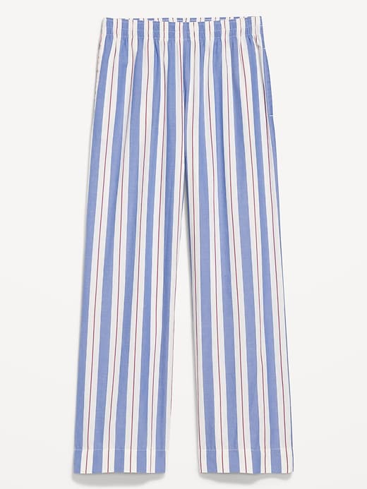 Image number 4 showing, High-Waisted Poplin Pajama Pant