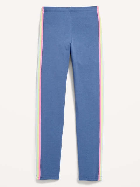 Legging à rayures arc-en-ciel pour fille