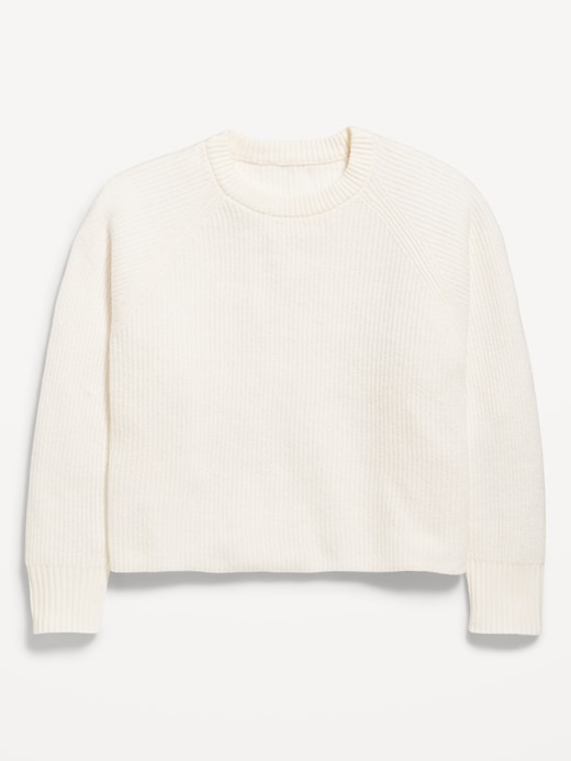 Image number 2 showing, SoSoft Long-Sleeve Ribbed Sweater for Girls