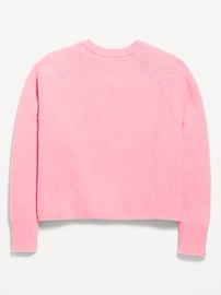 Image number 3 showing, SoSoft Long-Sleeve Ribbed Sweater for Girls