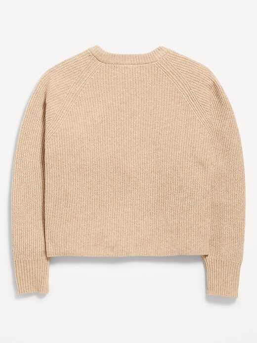 Image number 3 showing, SoSoft Long-Sleeve Ribbed Sweater for Girls