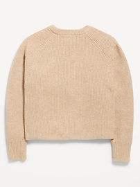 Image number 3 showing, SoSoft Long-Sleeve Ribbed Sweater for Girls