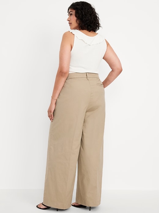 Image number 6 showing, Extra High-Waisted Super Wide-Leg Chino Pants
