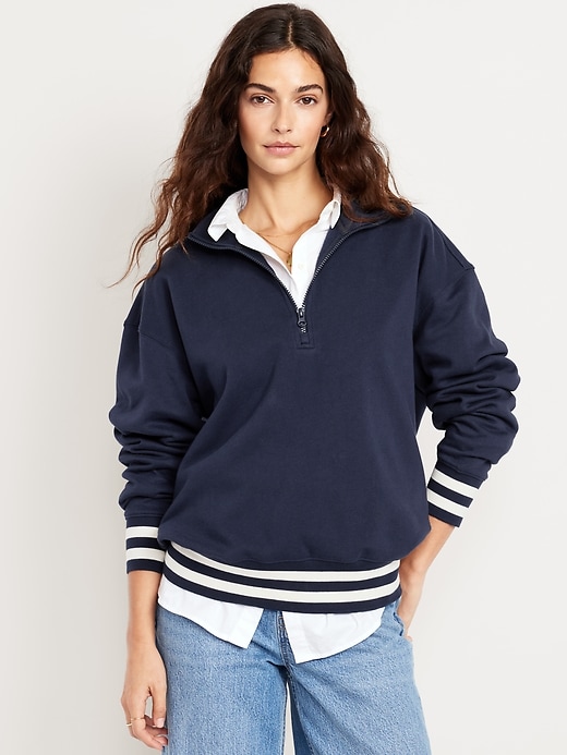 Image number 1 showing, SoComfy Oversized Half-Zip Sweatshirt