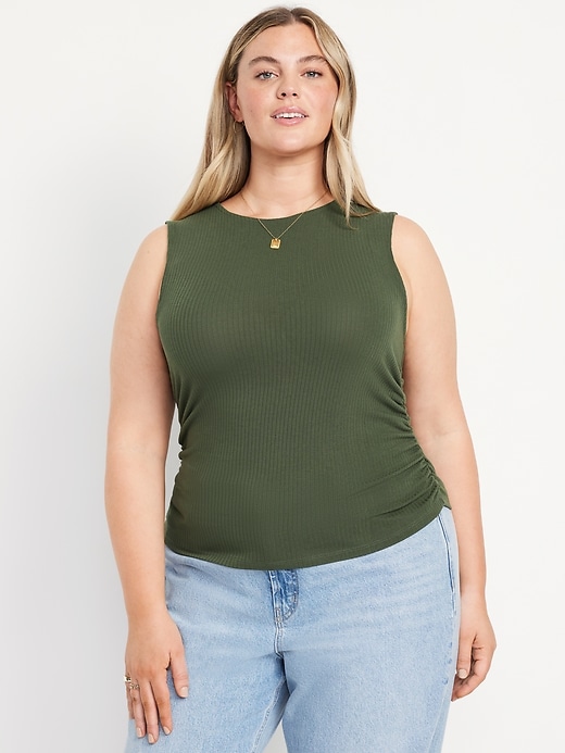 Image number 7 showing, High-Neck Shirred Cropped Top