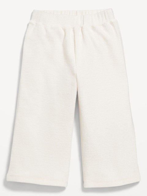Pantalon côtelé à jambe large longueur 3/4 pour toute-petite fille - Crème De La Crème
