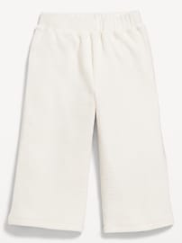 L'image numéro 1 présente Pantalon côtelé à jambe large longueur 3/4 pour toute-petite fille
