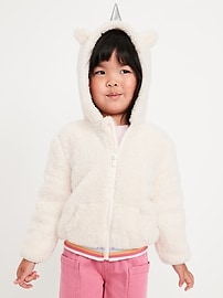 Image number 1 showing, Critter Hooded Jacket for Toddler Girls