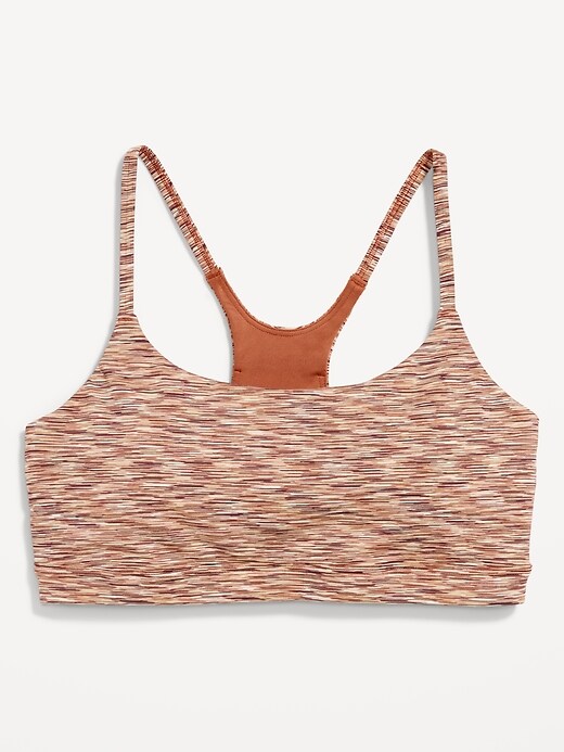 Image number 4 showing, Light Support Space-Dye Racerback Sports Bra