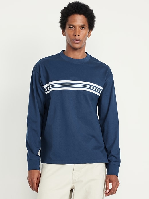 Image number 1 showing, Heavyweight Chest-Stripe T-Shirt